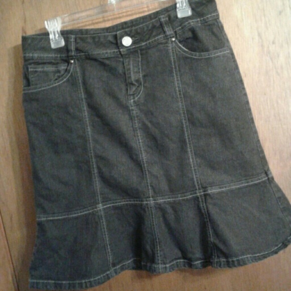 baccini denim skirt